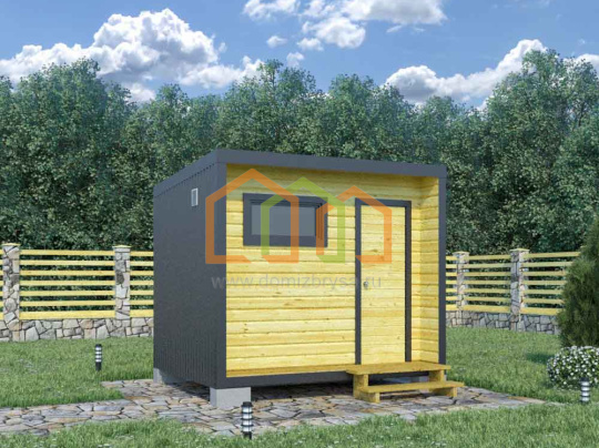 Хозблок для дачи в стиле хай-тек 3х2.4